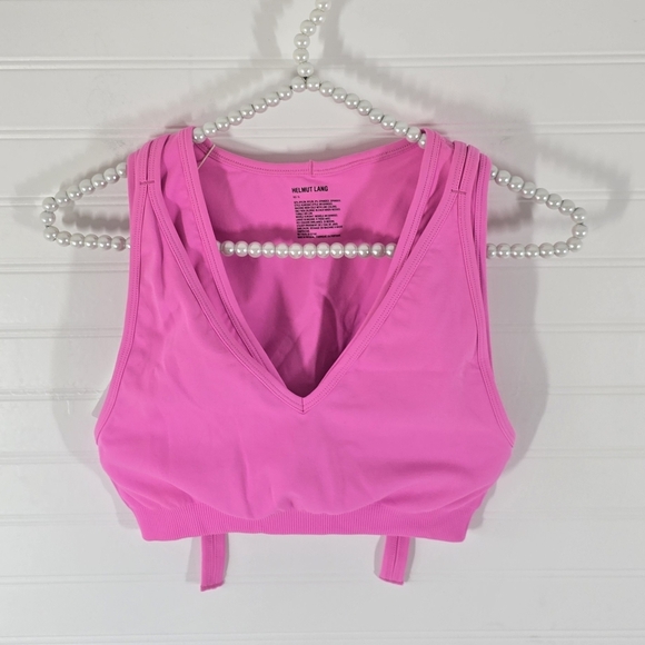 NWT Helmut Lang Double Bra Top Pink Disco XS/S - Picture 5 of 9